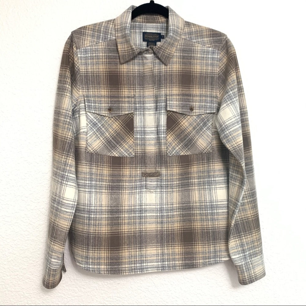 Pendleton 100% virgin wool half zip pull over